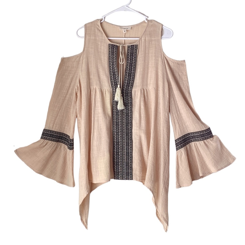 Bohemian Open Shoulder SleeveTops Size M